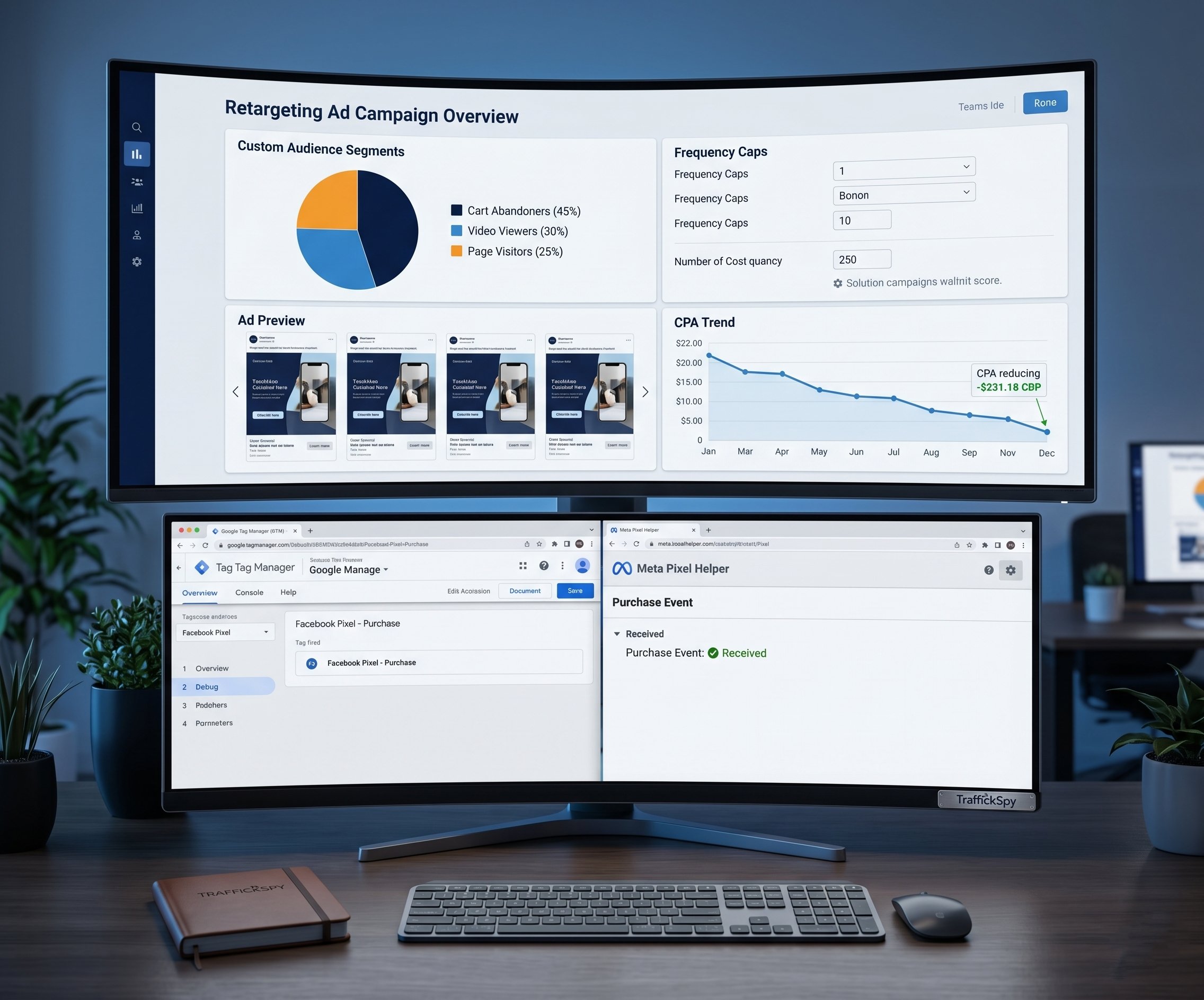 Retargeting advertising dashboard