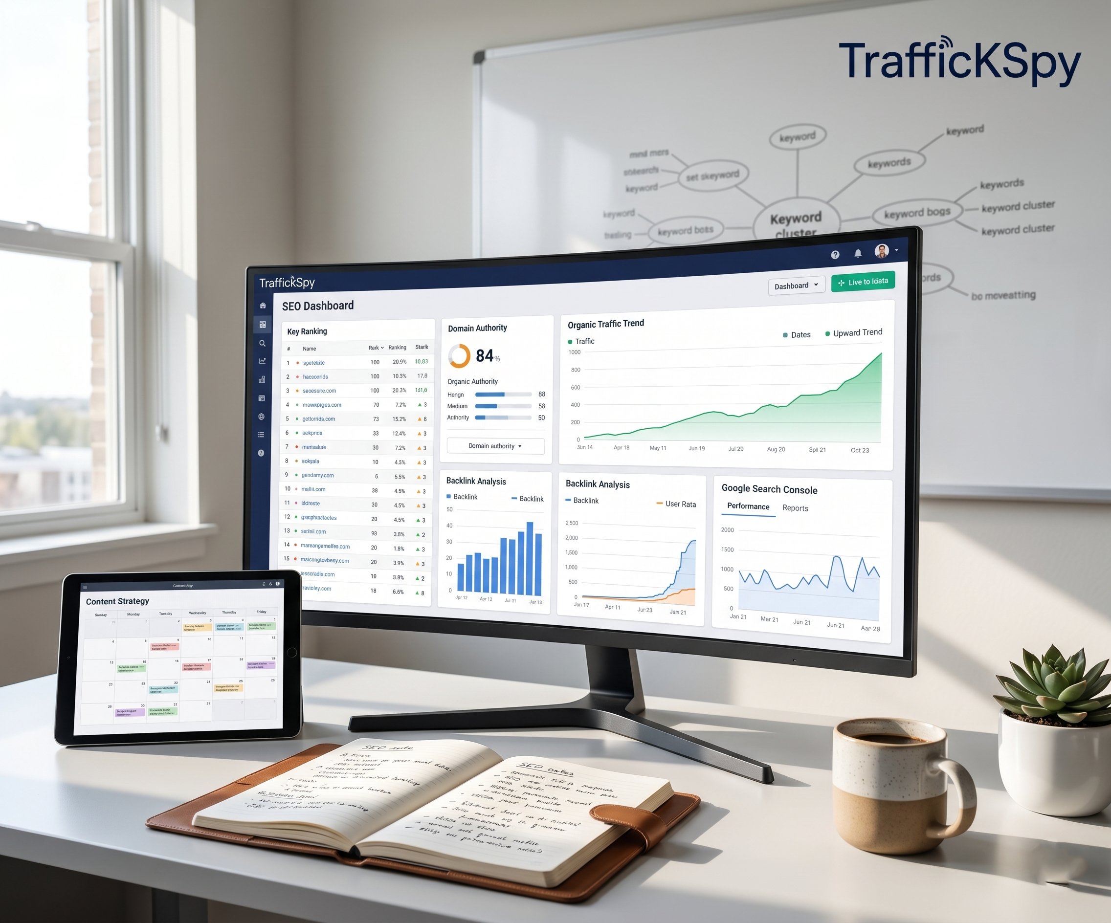 SEO analytics dashboard